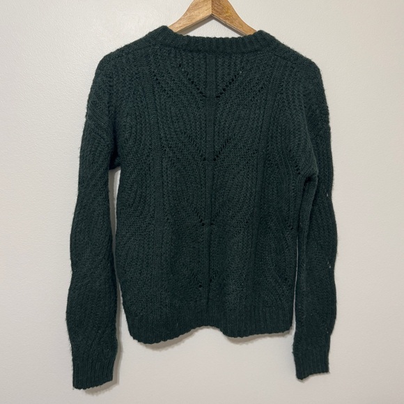 MADEWELL Alpaca-Blend Charley Pullover Sweater Size XXS Oversized Heather Moss - Picture 4 of 8
